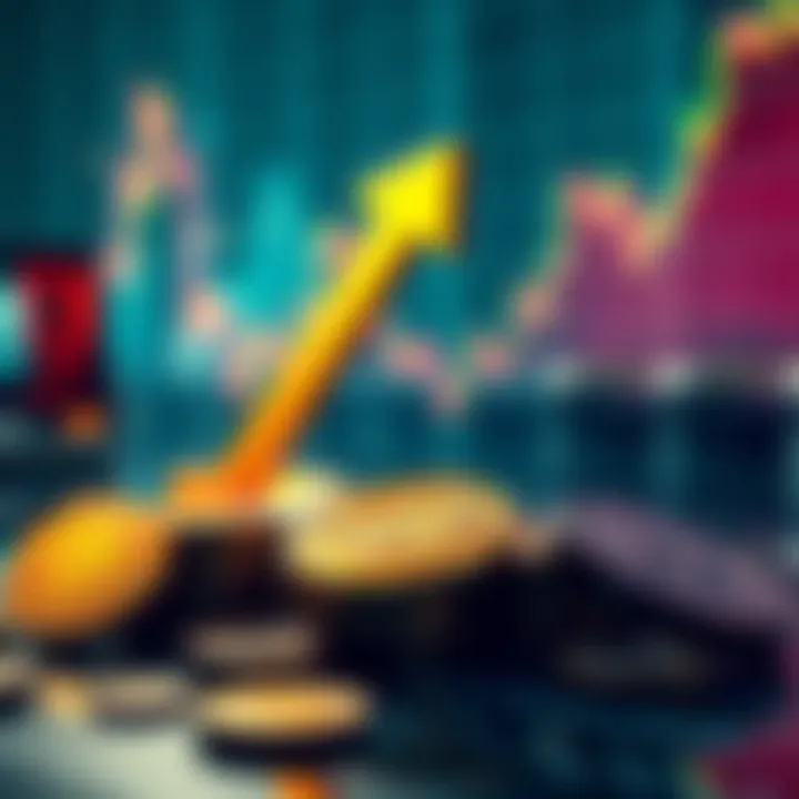 A visual representation of Bitcoin coins with a downward arrow, symbolizing undervaluation. Institutional investors are shown analyzing market trends in the background.